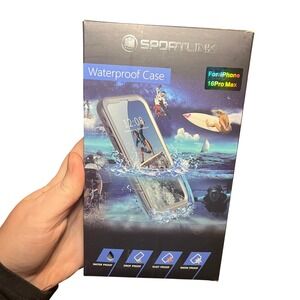 Sportlink Waterproof Case iPhone 16 Pro Max IPX8 Rugged Drop Proof Cover Black